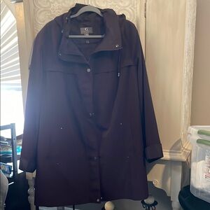Women's Purple Hooded Raincoat